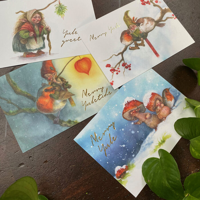 faery yuletide cards